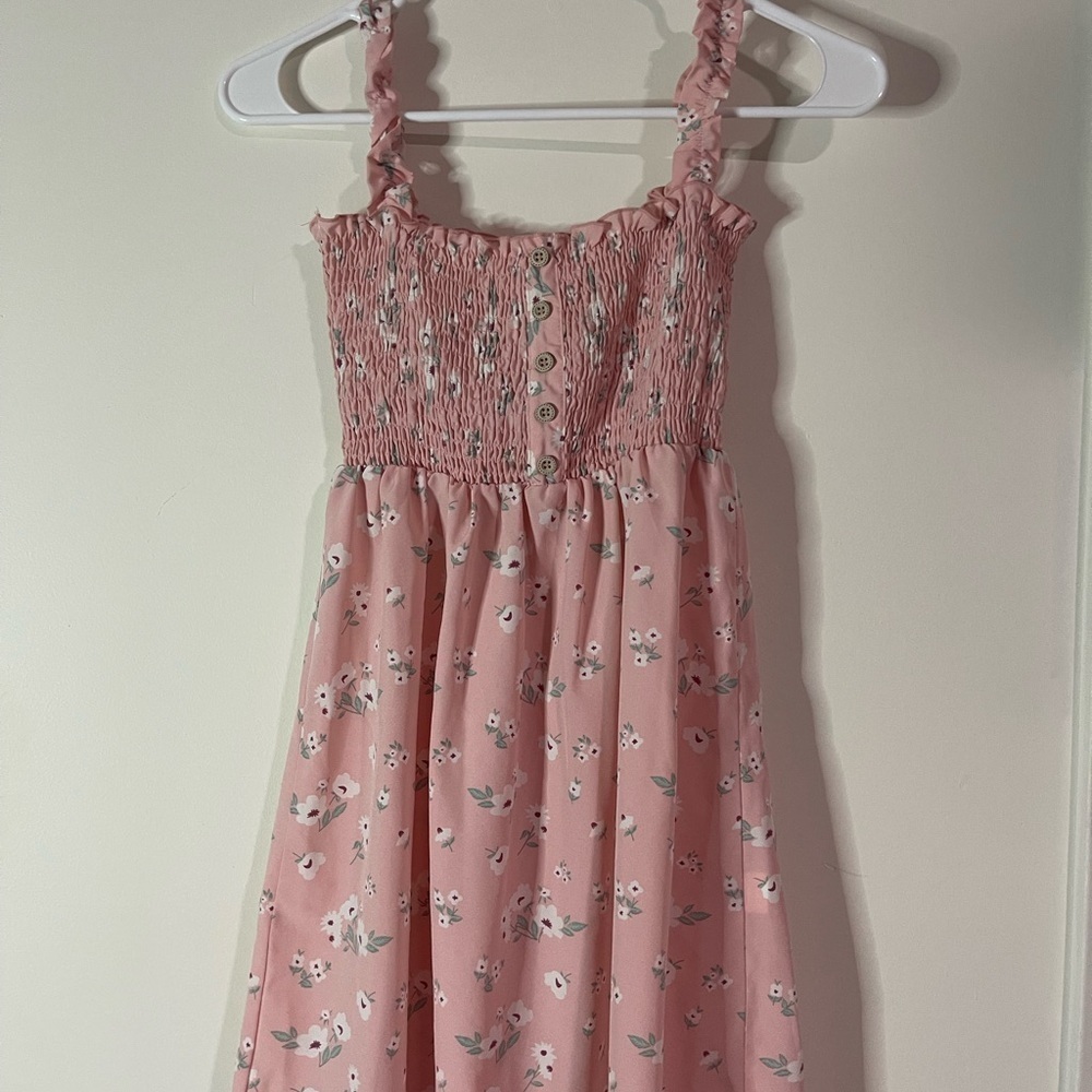 Adorable Pink Floral Kids Dress